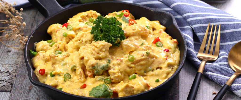 Cheesy Chicken With Salted Egg