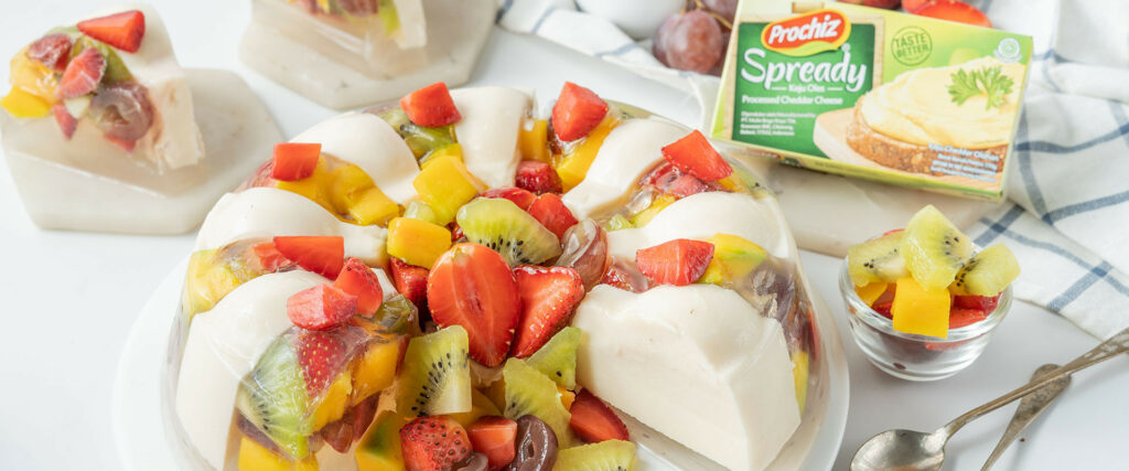 Fruit Cheese Pudding